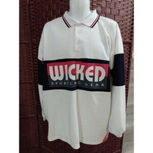 Vintage 90s Wicked Sporting Gear Polo Shirt Long Sleeve Streetwear XL